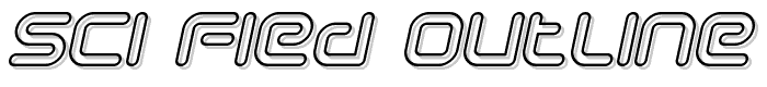Sci Fied Outline Italic font